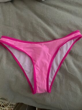 SHEIN Neon Pink Bikini Bottom with Contrast Trim